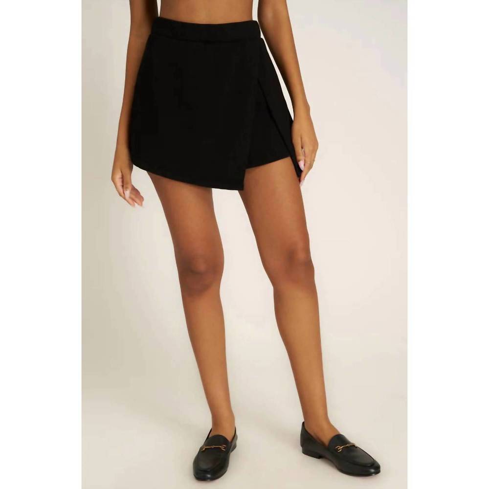 NEW PROJECT SOCIAL T other side terry skort in black